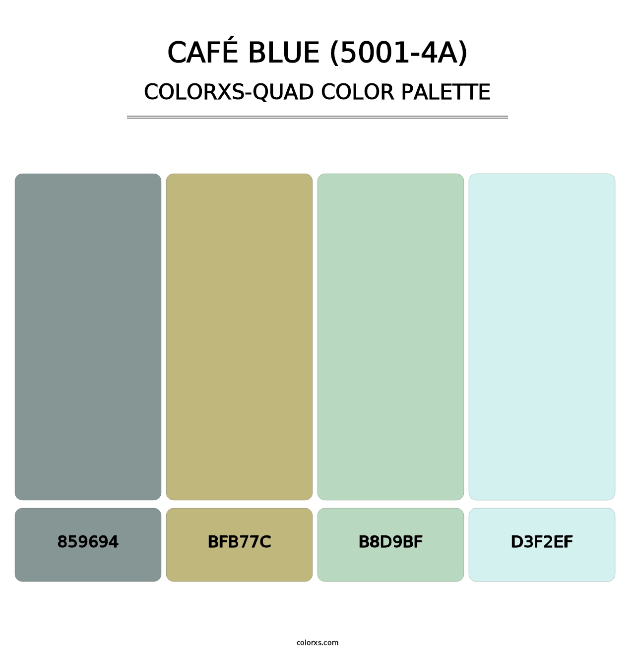 Café Blue (5001-4A) - Colorxs Quad Palette