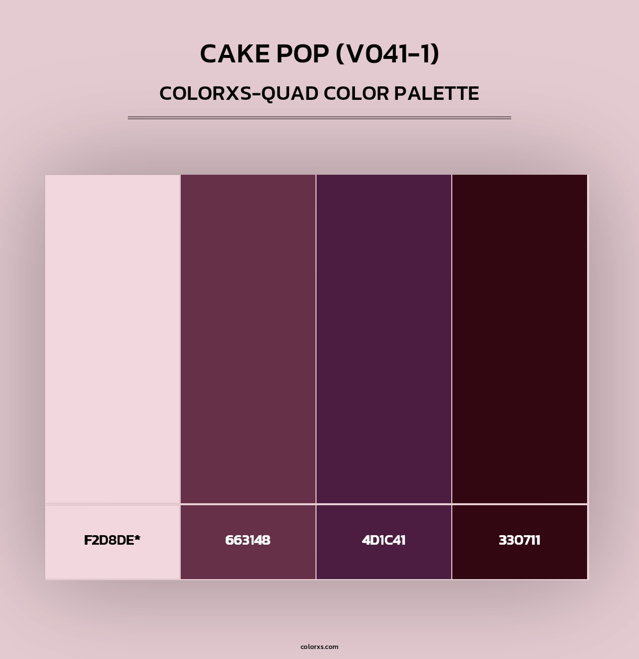 Cake Pop (V041-1) - Colorxs Quad Palette