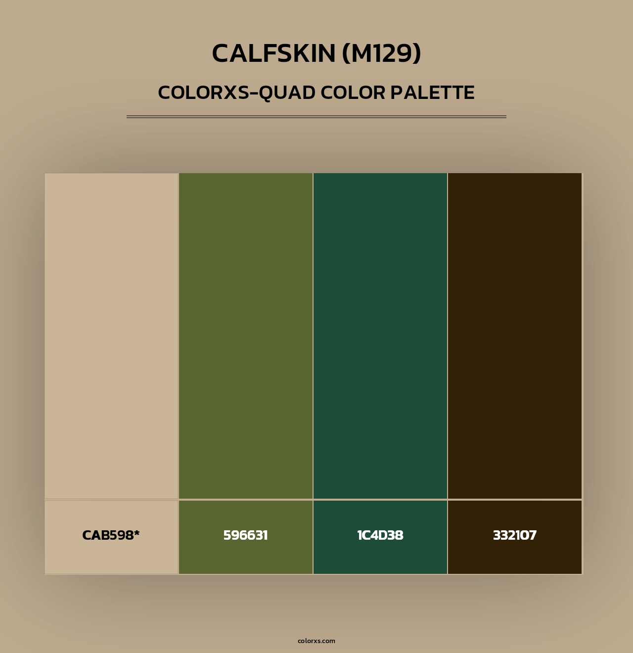 Calfskin (M129) - Colorxs Quad Palette