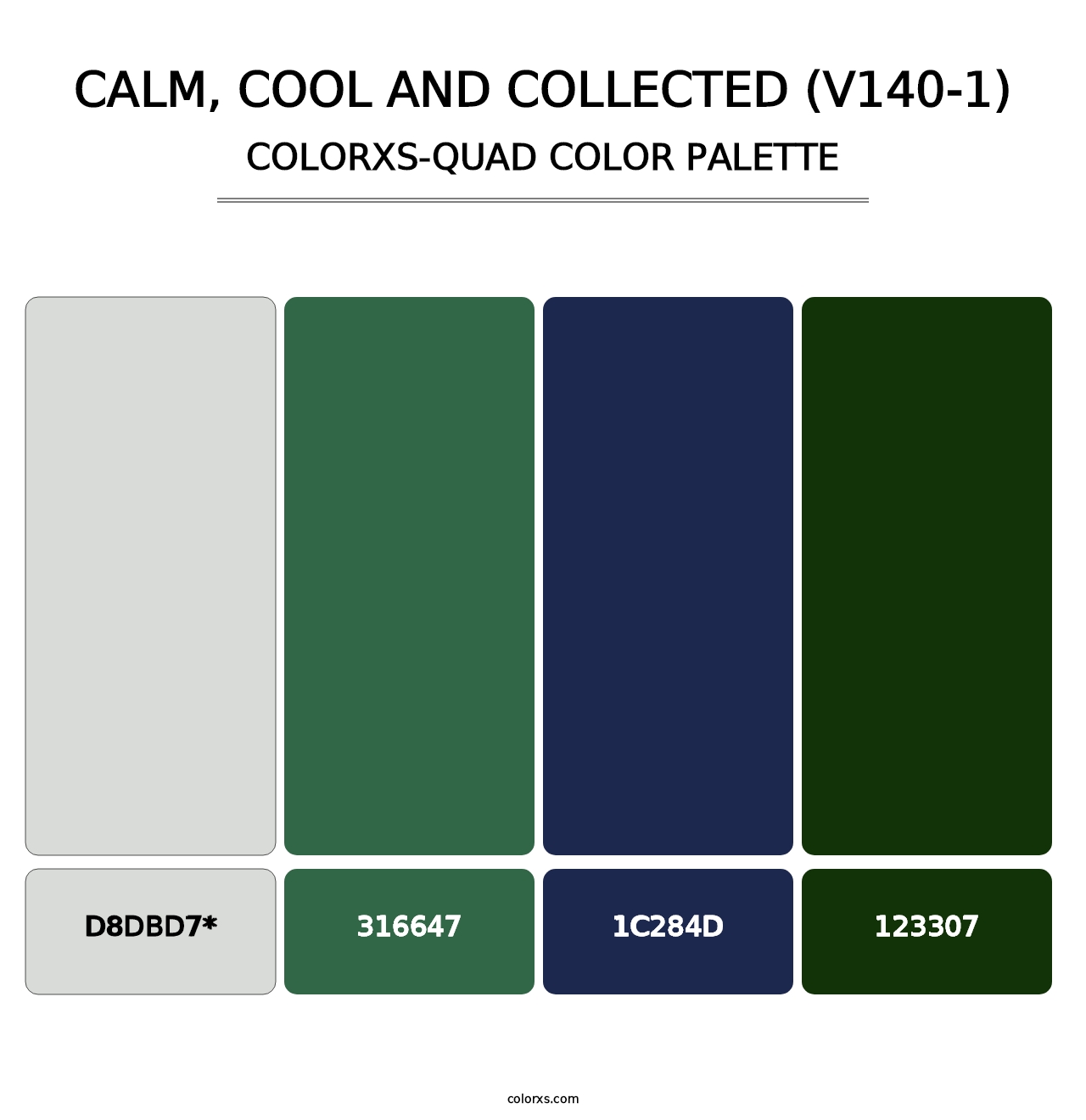Calm, Cool and Collected (V140-1) - Colorxs Quad Palette