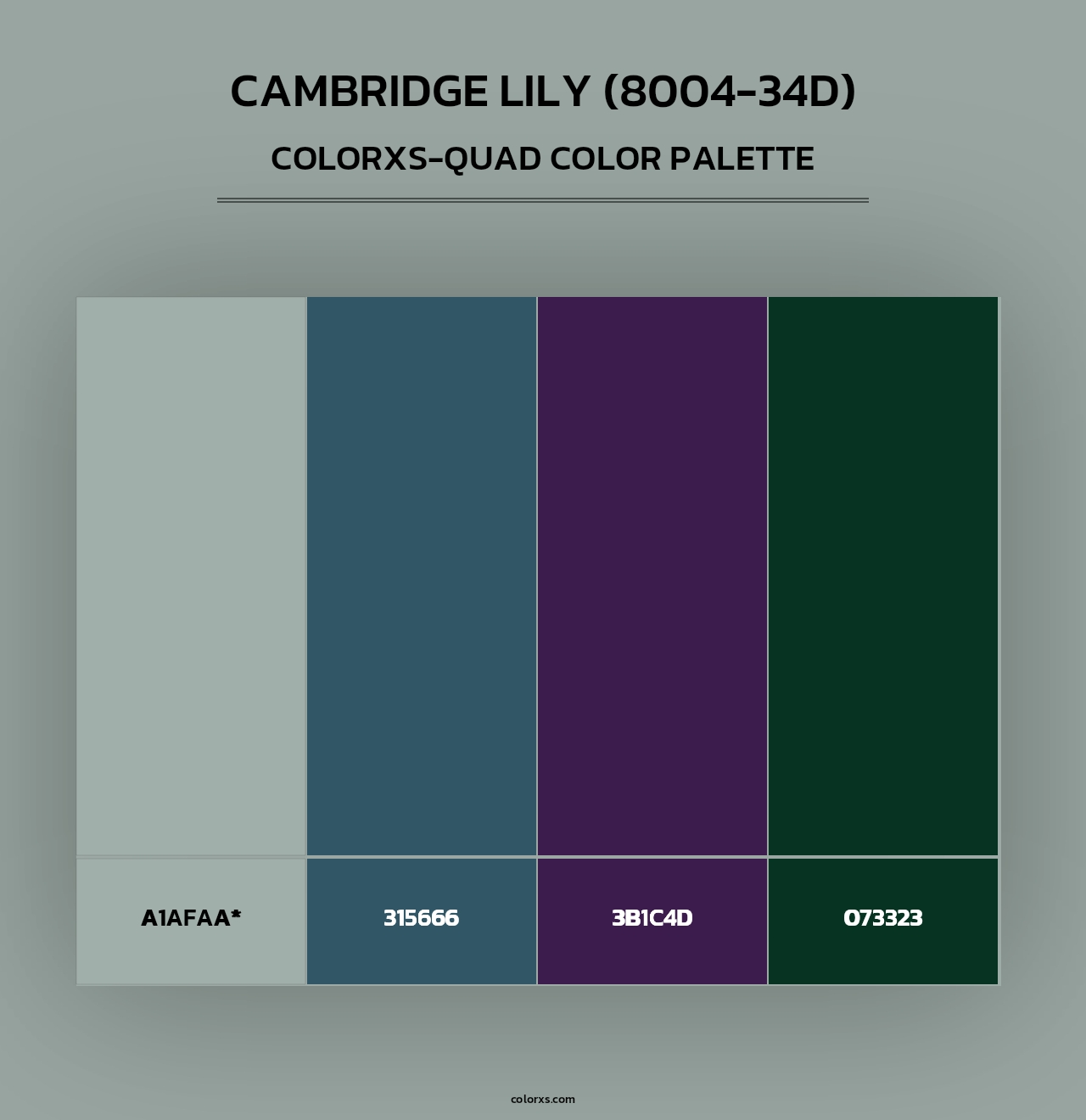 Cambridge Lily (8004-34D) - Colorxs Quad Palette