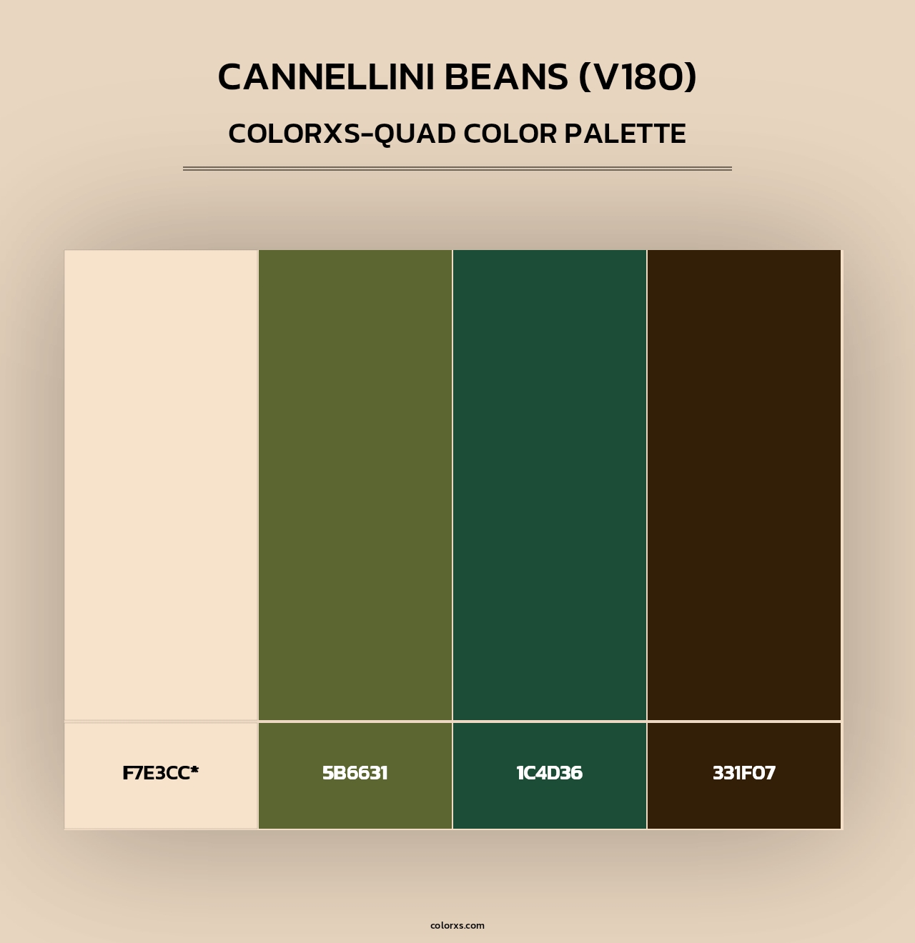 Cannellini Beans (V180) - Colorxs Quad Palette