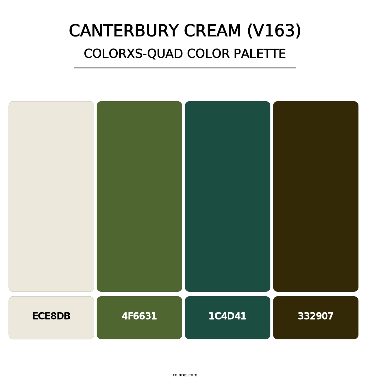 Canterbury Cream (V163) - Colorxs Quad Palette
