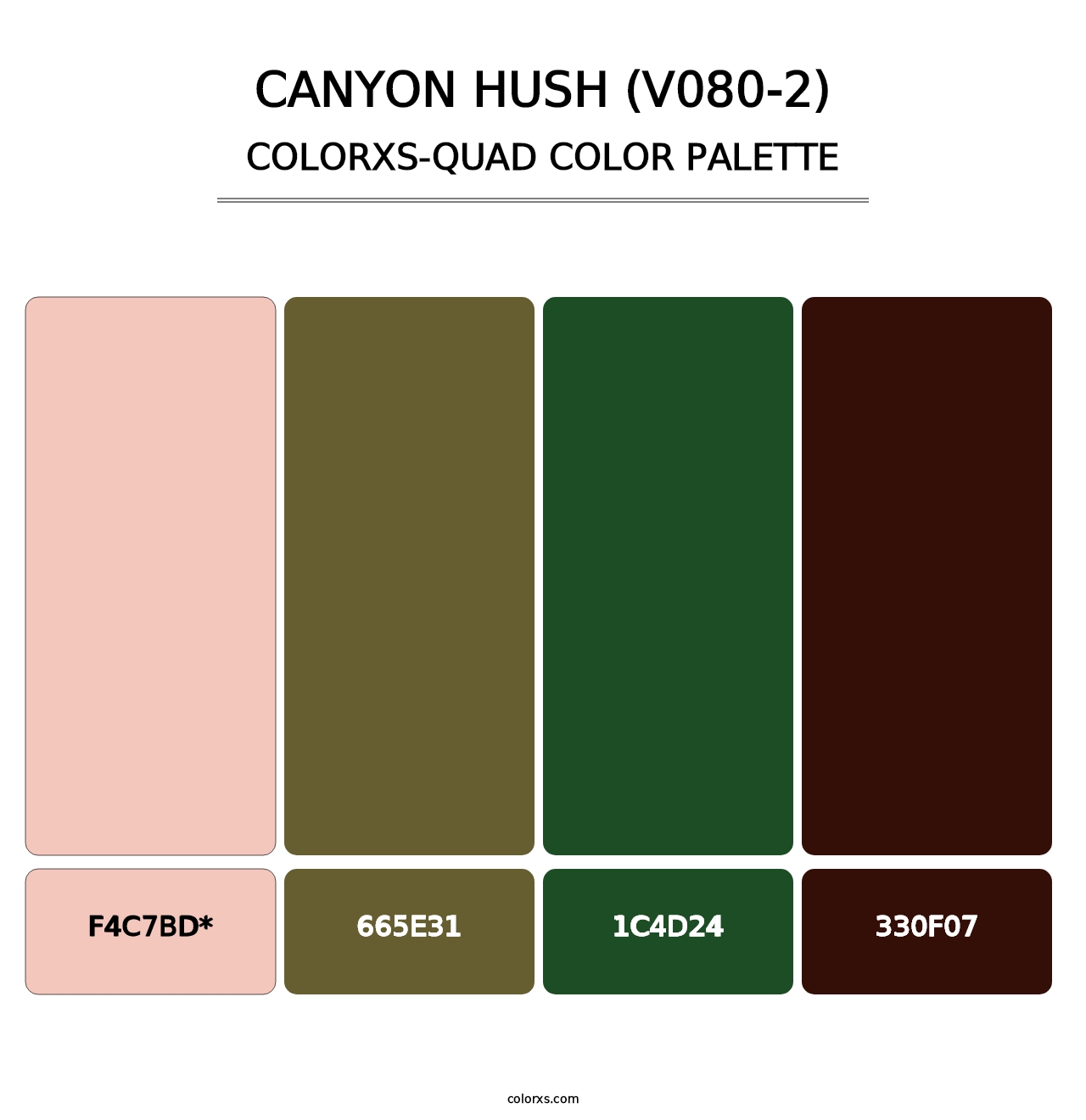 Canyon Hush (V080-2) - Colorxs Quad Palette