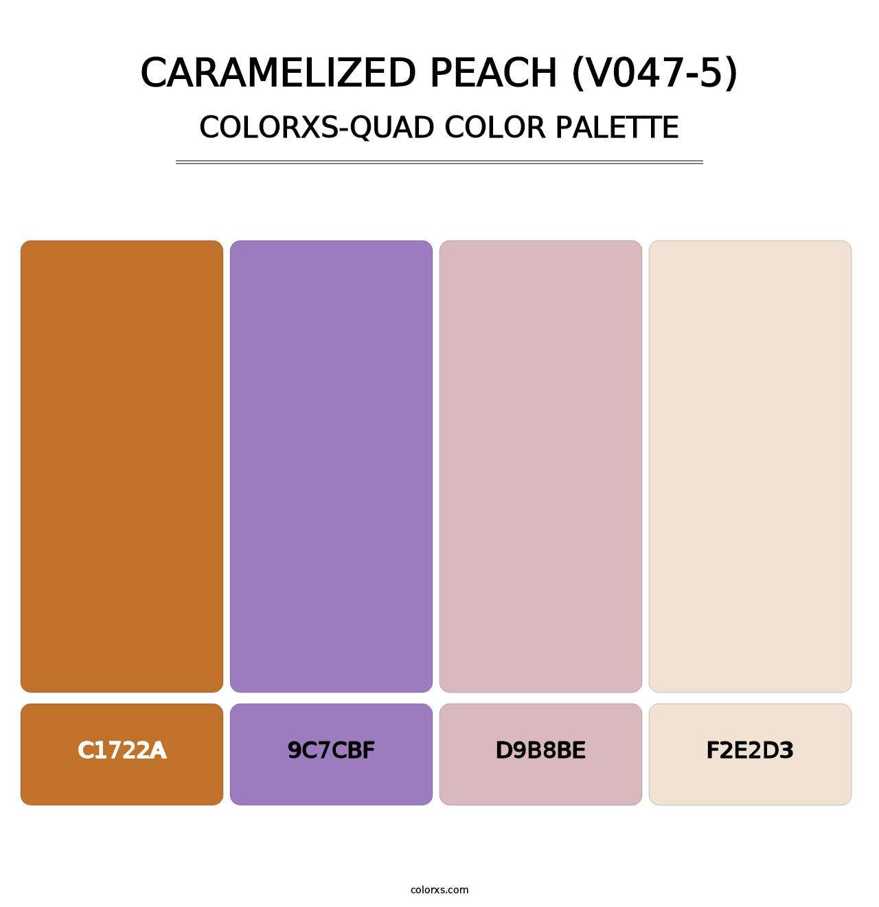 Caramelized Peach (V047-5) - Colorxs Quad Palette