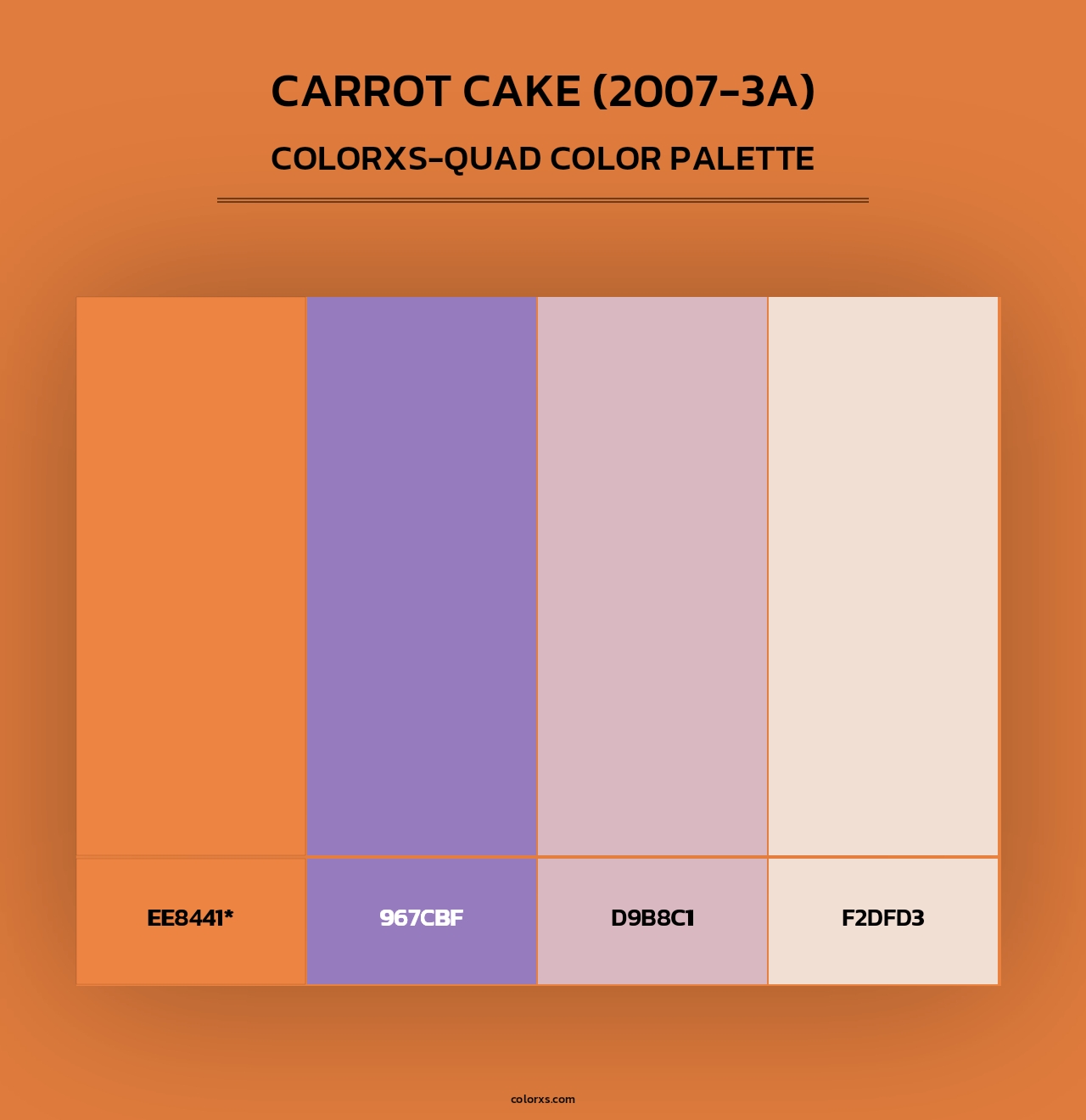 Carrot Cake (2007-3A) - Colorxs Quad Palette