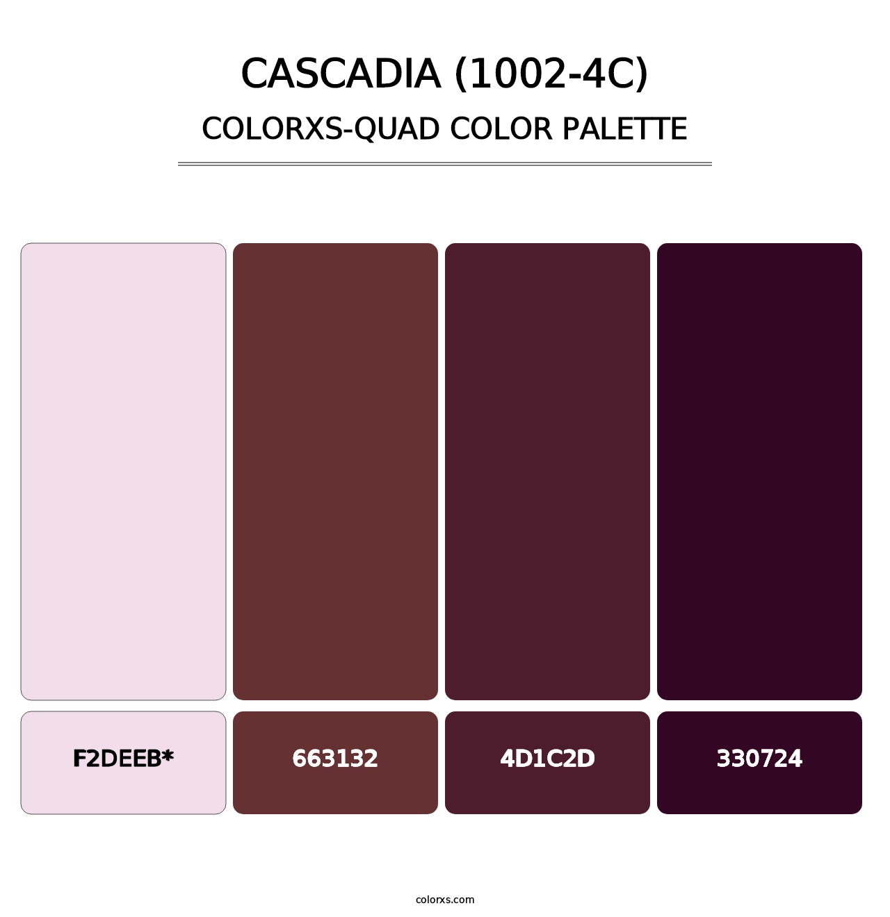Cascadia (1002-4C) - Colorxs Quad Palette