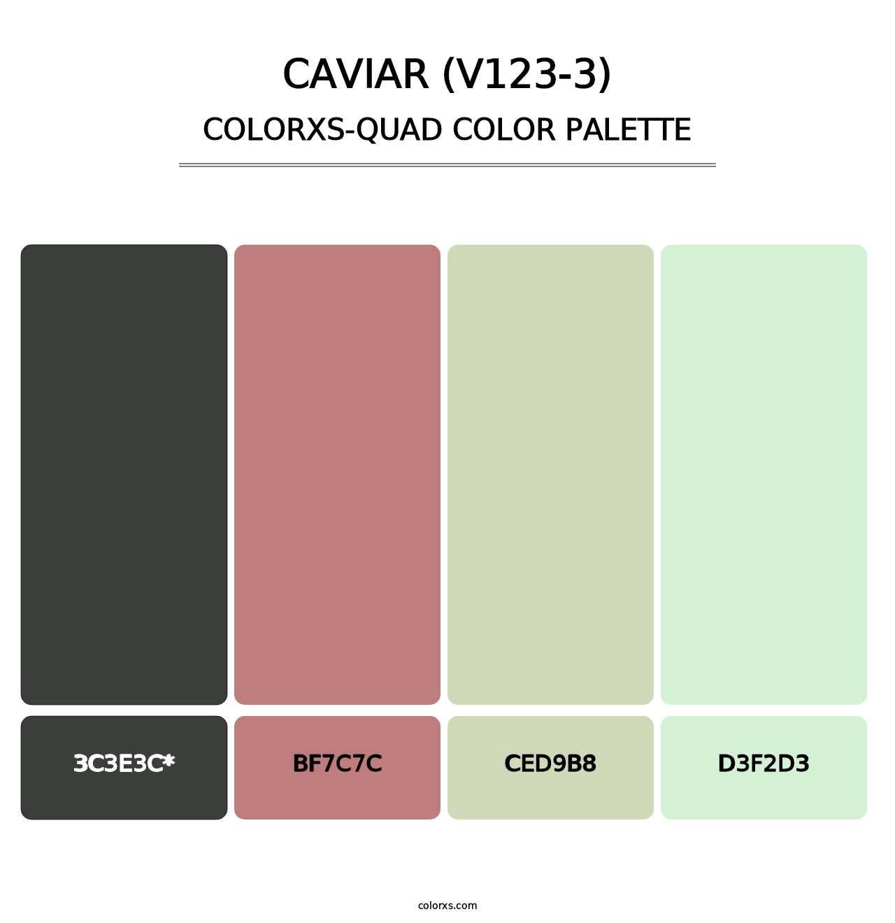Caviar (V123-3) - Colorxs Quad Palette