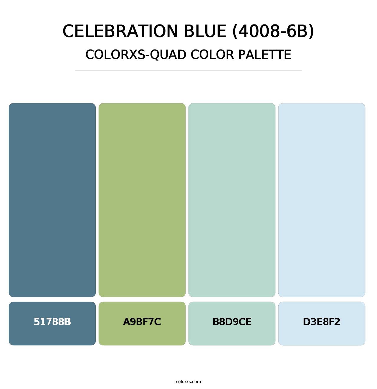 Celebration Blue (4008-6B) - Colorxs Quad Palette