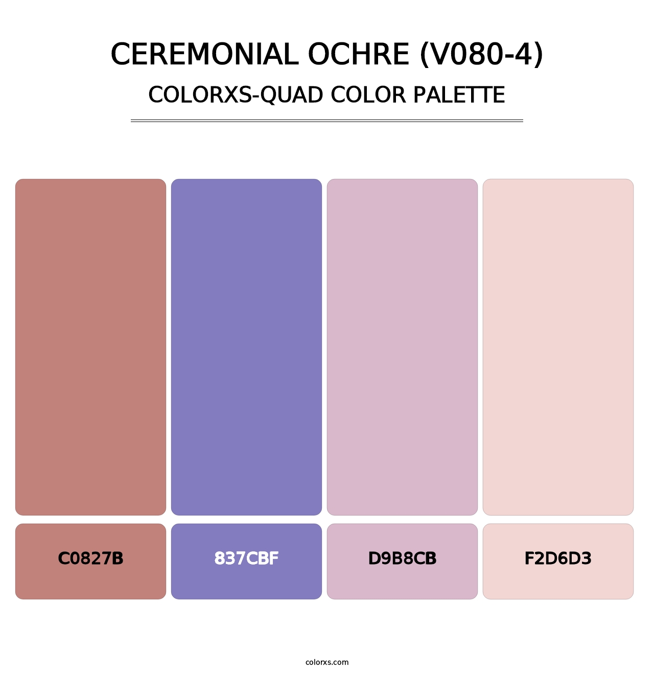 Ceremonial Ochre (V080-4) - Colorxs Quad Palette