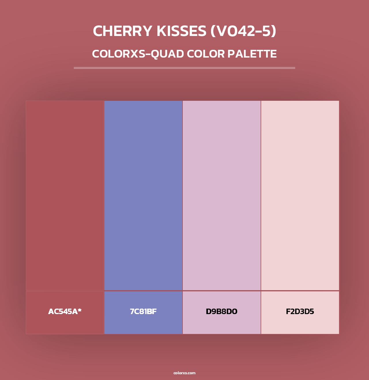 Cherry Kisses (V042-5) - Colorxs Quad Palette