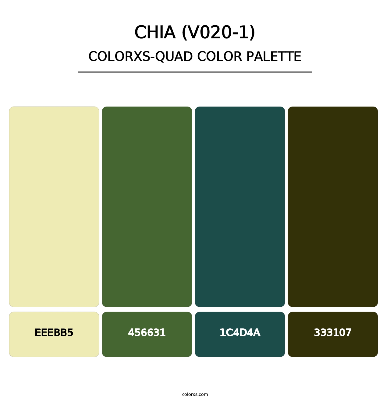 Chia (V020-1) - Colorxs Quad Palette
