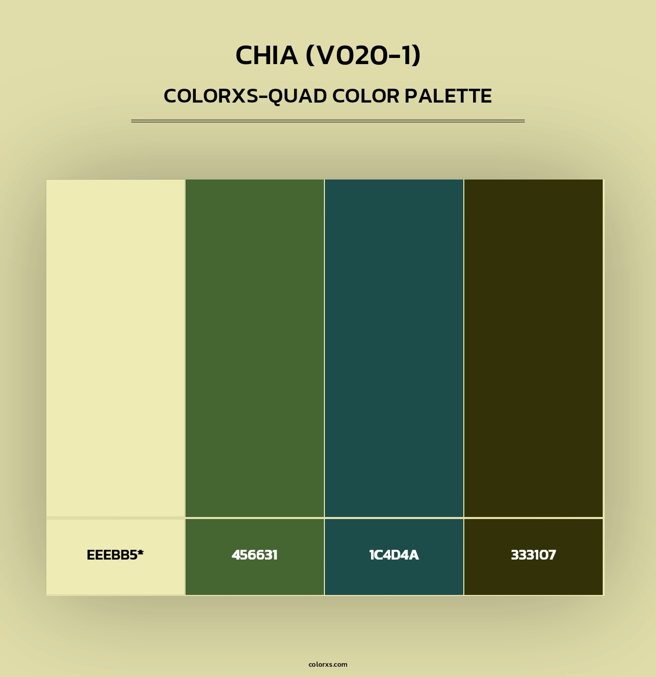 Chia (V020-1) - Colorxs Quad Palette