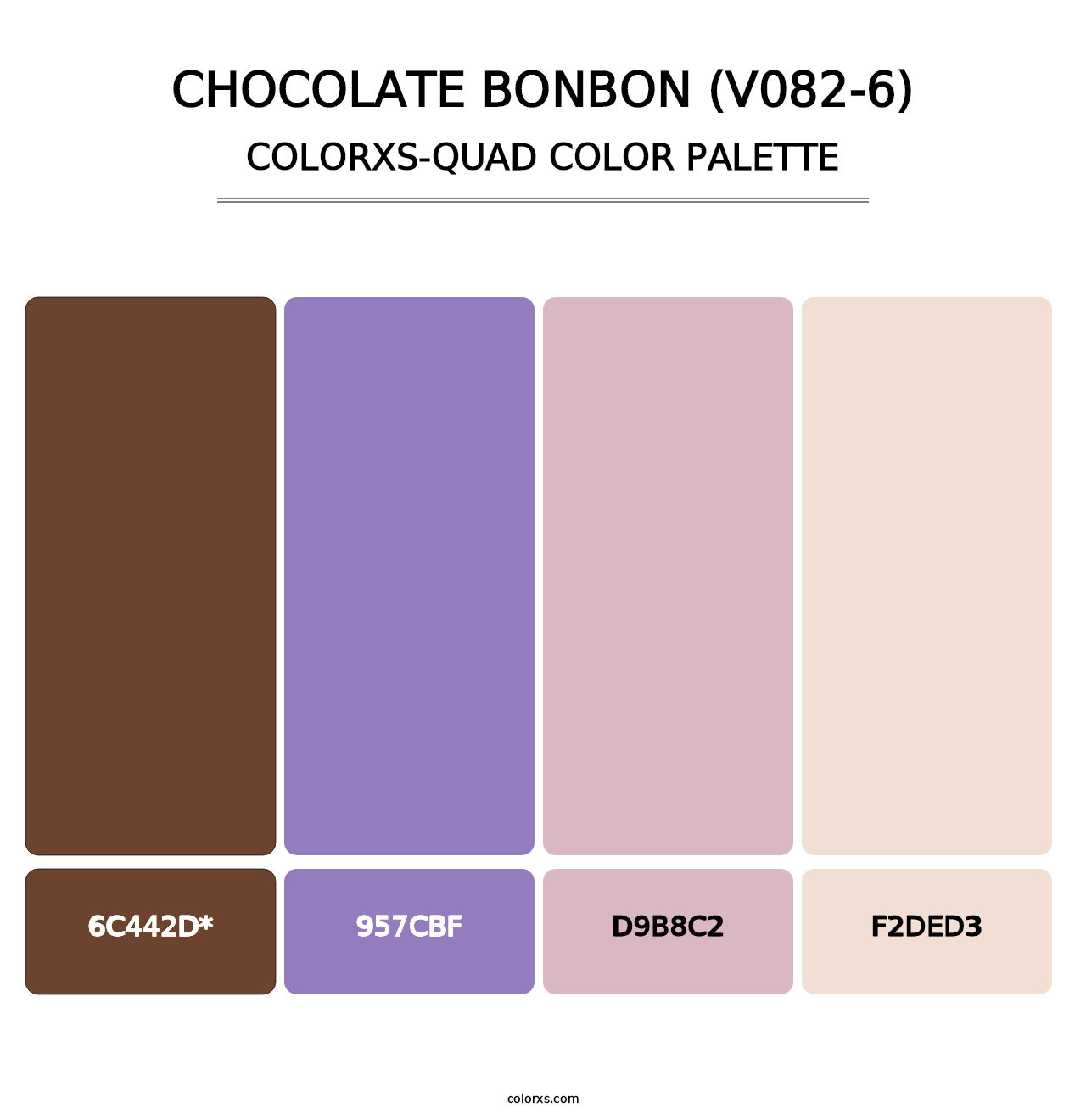 Chocolate Bonbon (V082-6) - Colorxs Quad Palette