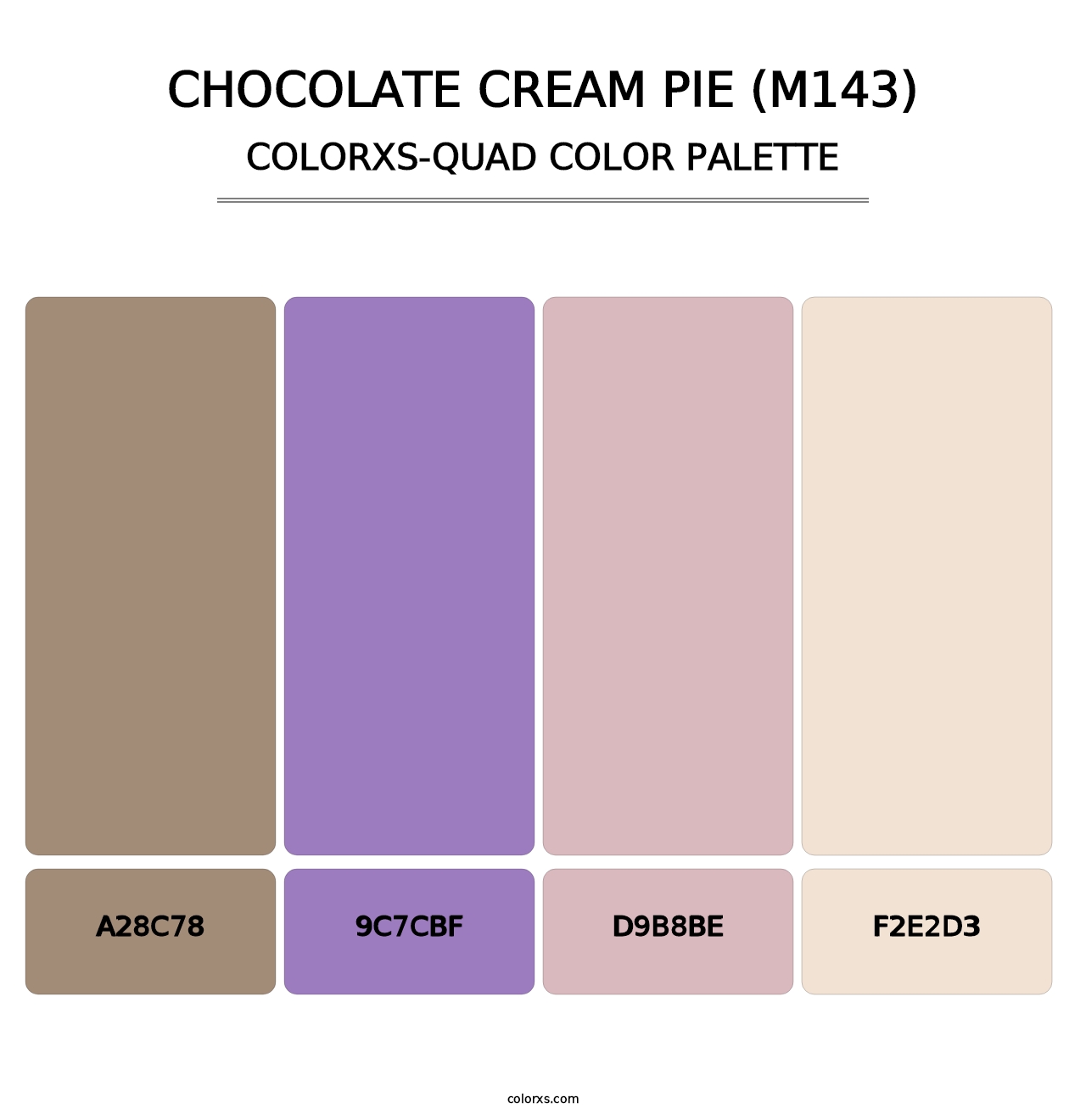Chocolate Cream Pie (M143) - Colorxs Quad Palette