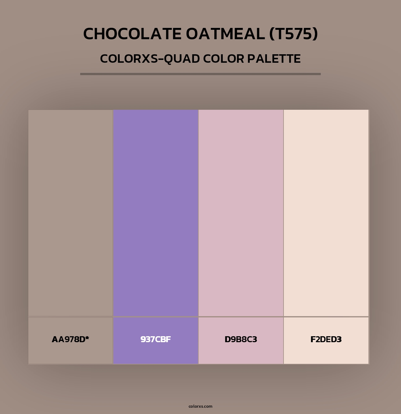 Chocolate Oatmeal (T575) - Colorxs Quad Palette
