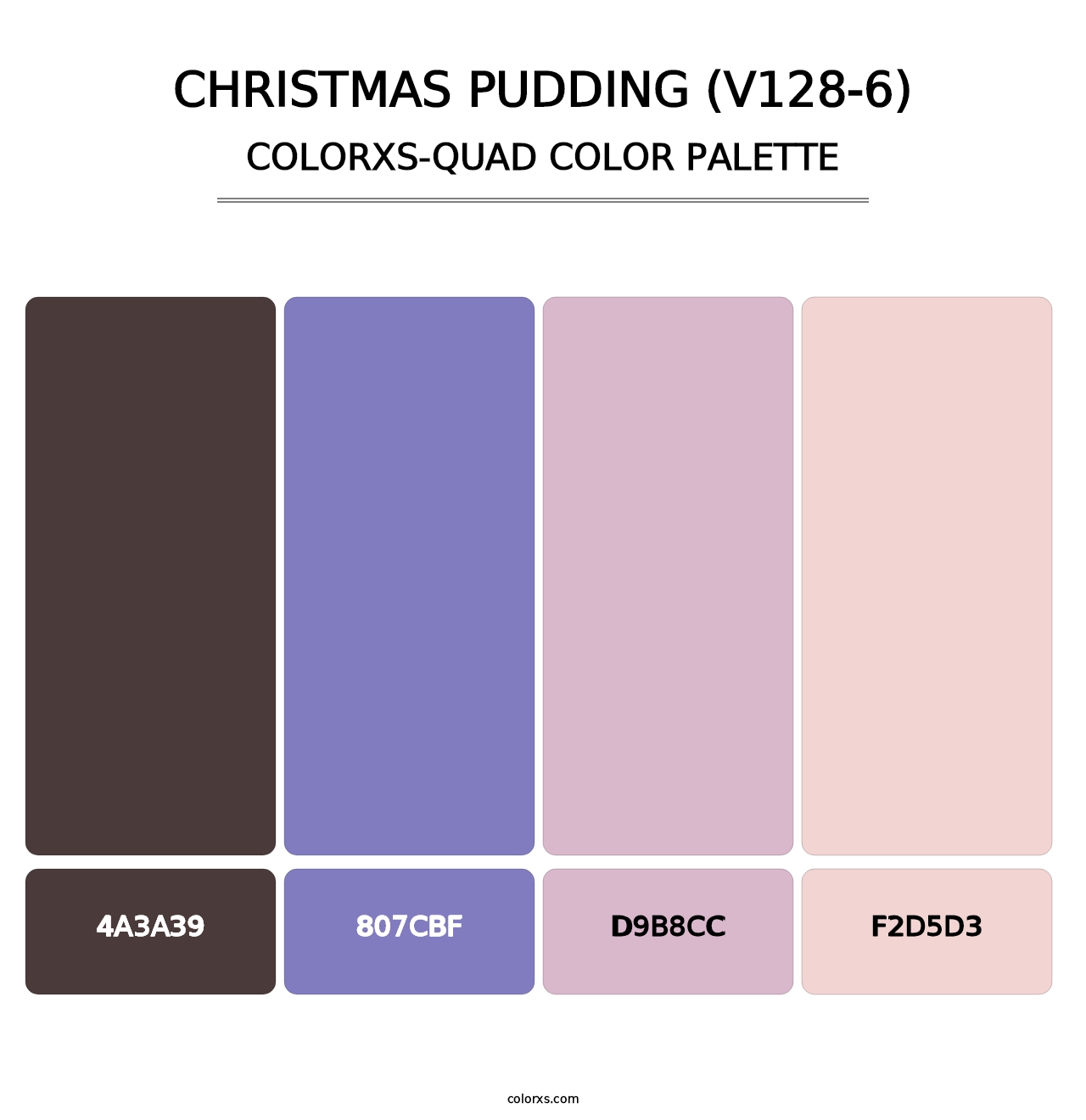 Christmas Pudding (V128-6) - Colorxs Quad Palette