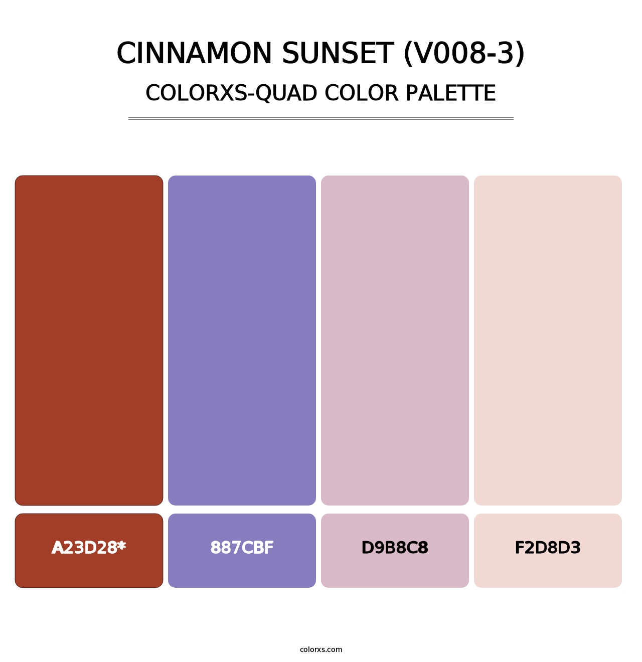 Cinnamon Sunset (V008-3) - Colorxs Quad Palette