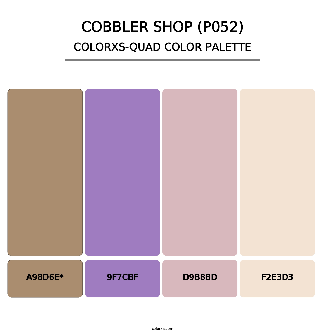 Cobbler Shop (P052) - Colorxs Quad Palette