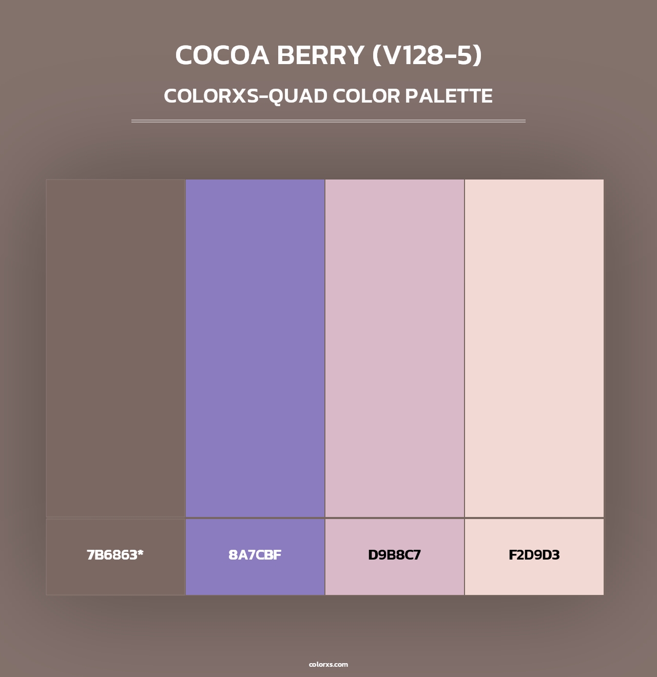 Cocoa Berry (V128-5) - Colorxs Quad Palette