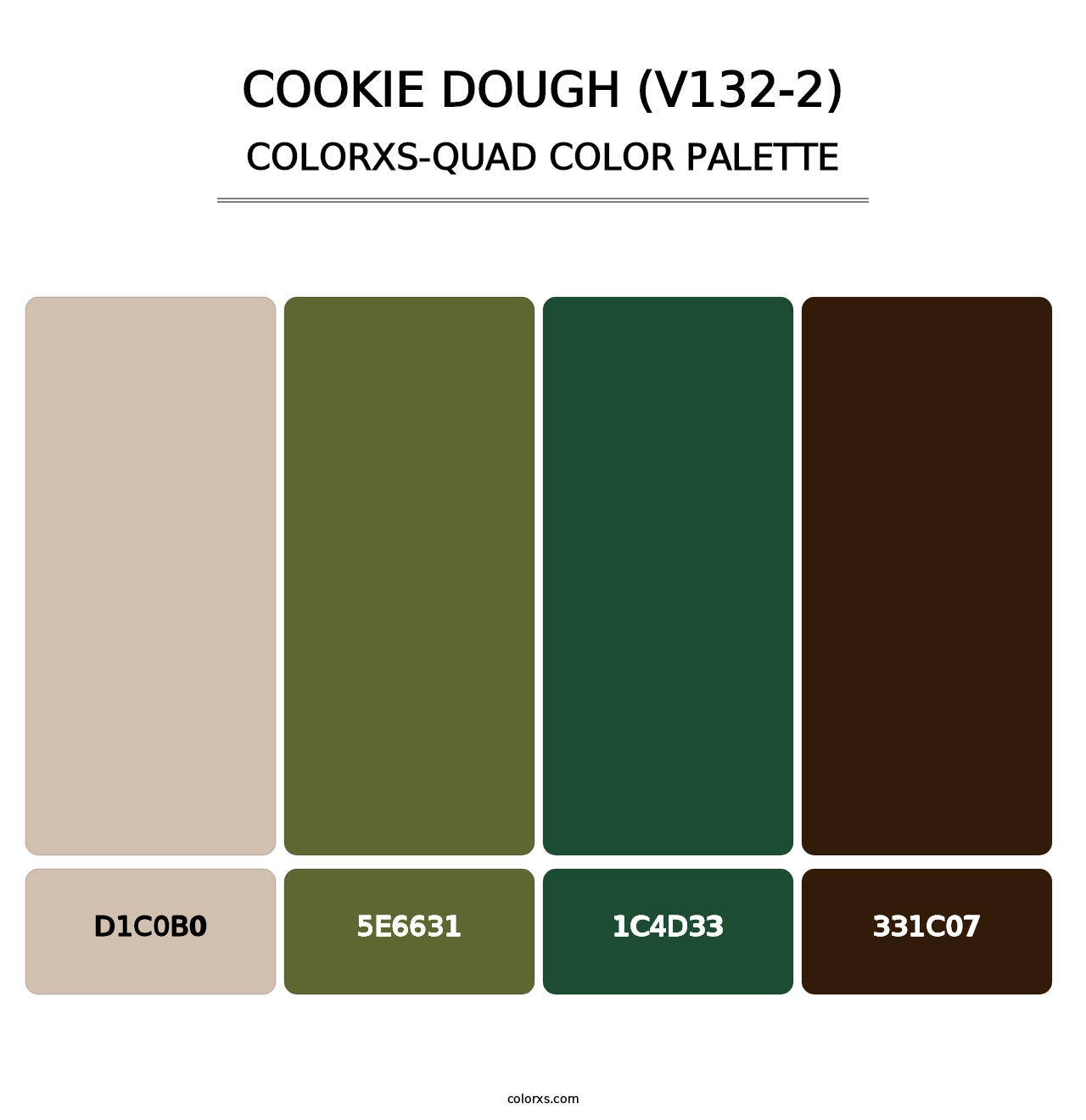 Cookie Dough (V132-2) - Colorxs Quad Palette