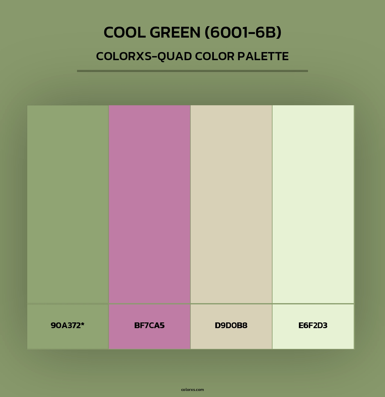 Cool Green (6001-6B) - Colorxs Quad Palette