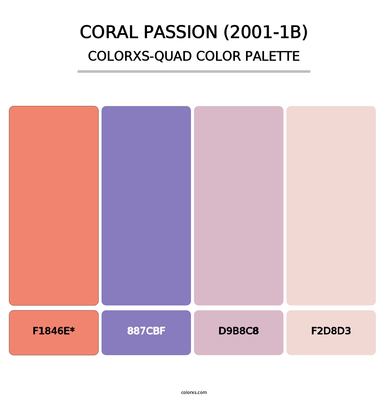 Coral Passion (2001-1B) - Colorxs Quad Palette