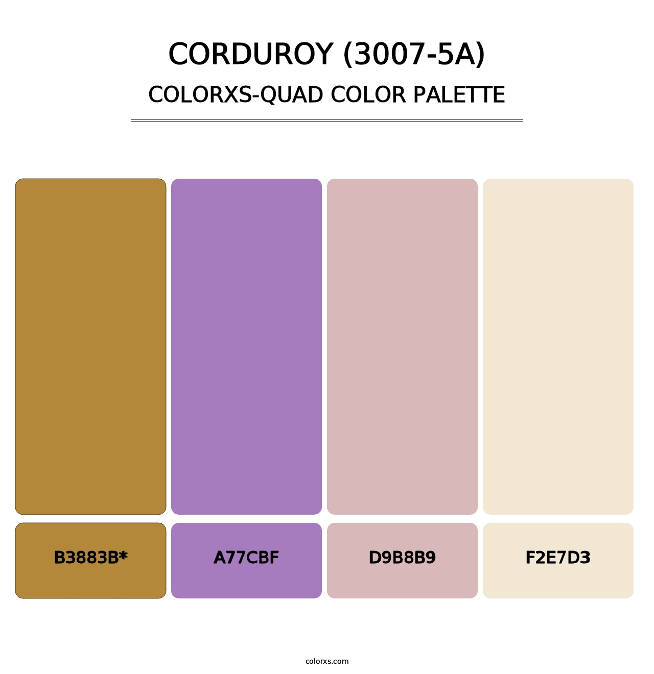 Corduroy (3007-5A) - Colorxs Quad Palette