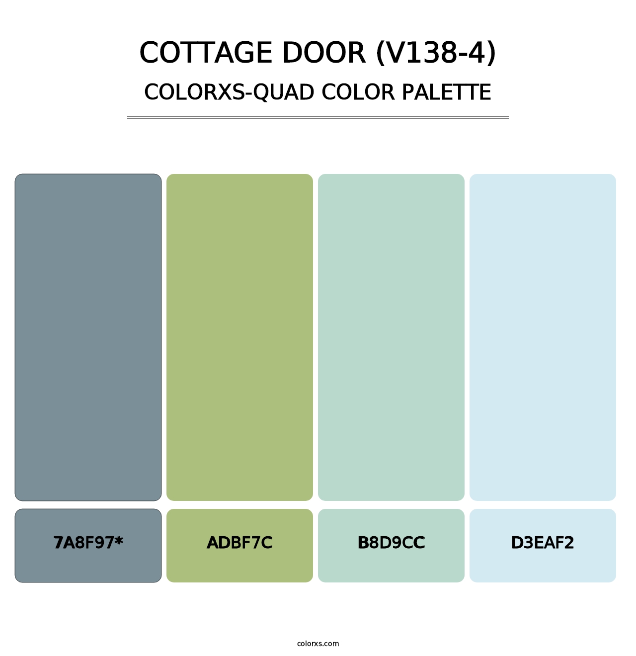 Cottage Door (V138-4) - Colorxs Quad Palette