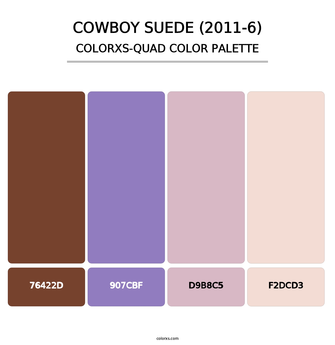 Cowboy Suede (2011-6) - Colorxs Quad Palette