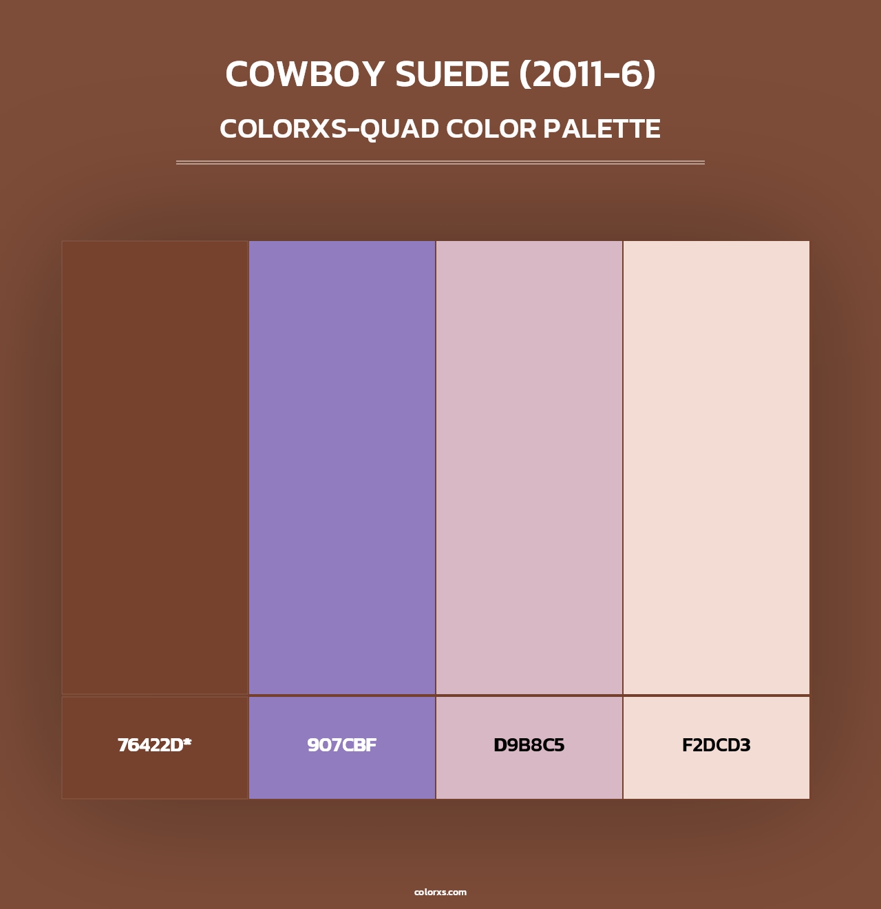 Cowboy Suede (2011-6) - Colorxs Quad Palette