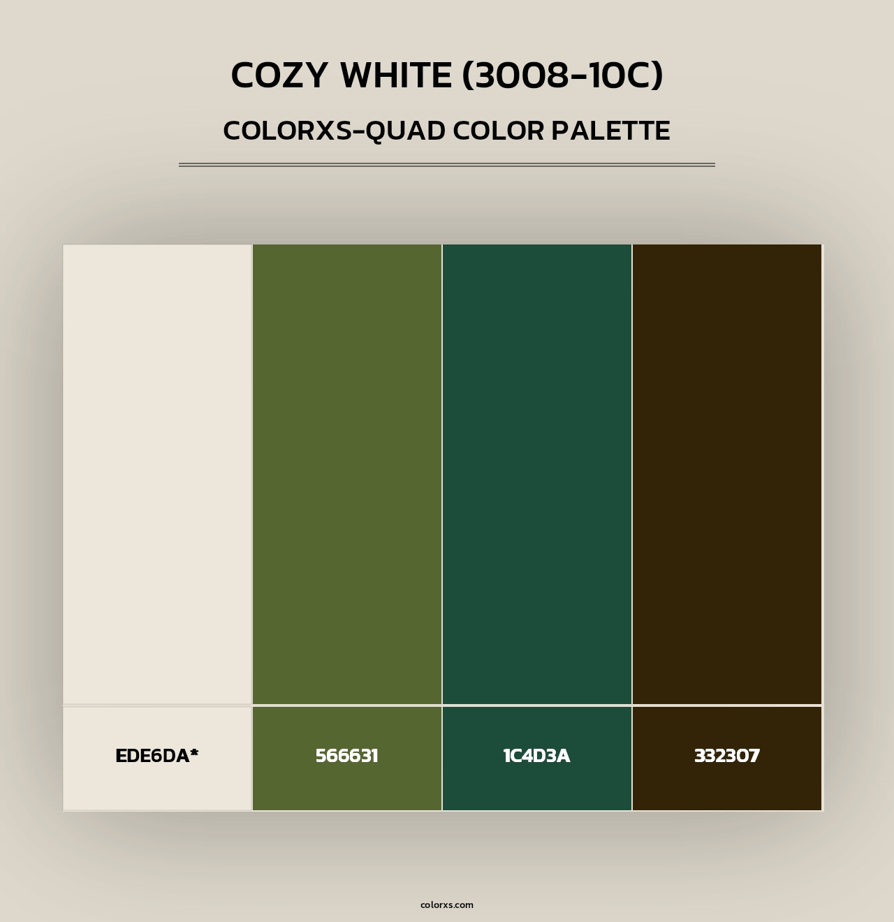 Cozy White (3008-10C) - Colorxs Quad Palette