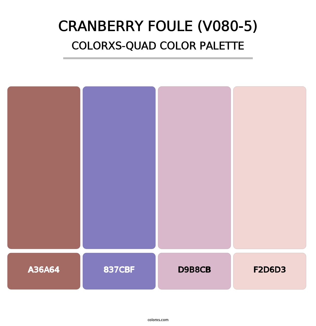 Cranberry Foule (V080-5) - Colorxs Quad Palette