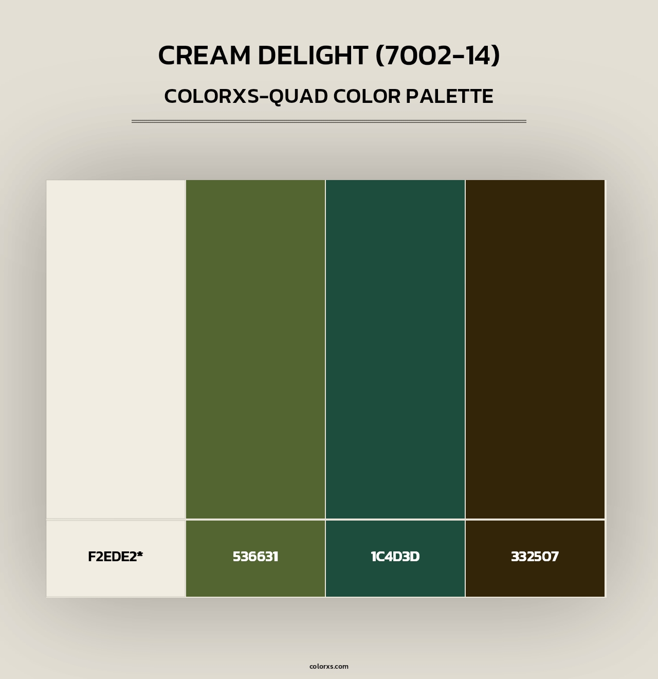 Cream Delight (7002-14) - Colorxs Quad Palette