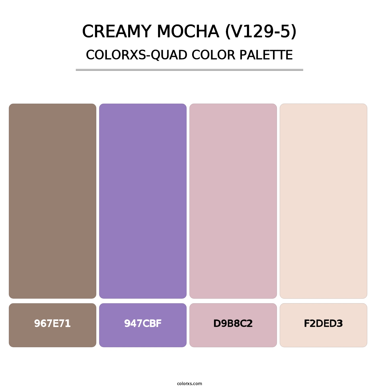 Creamy Mocha (V129-5) - Colorxs Quad Palette