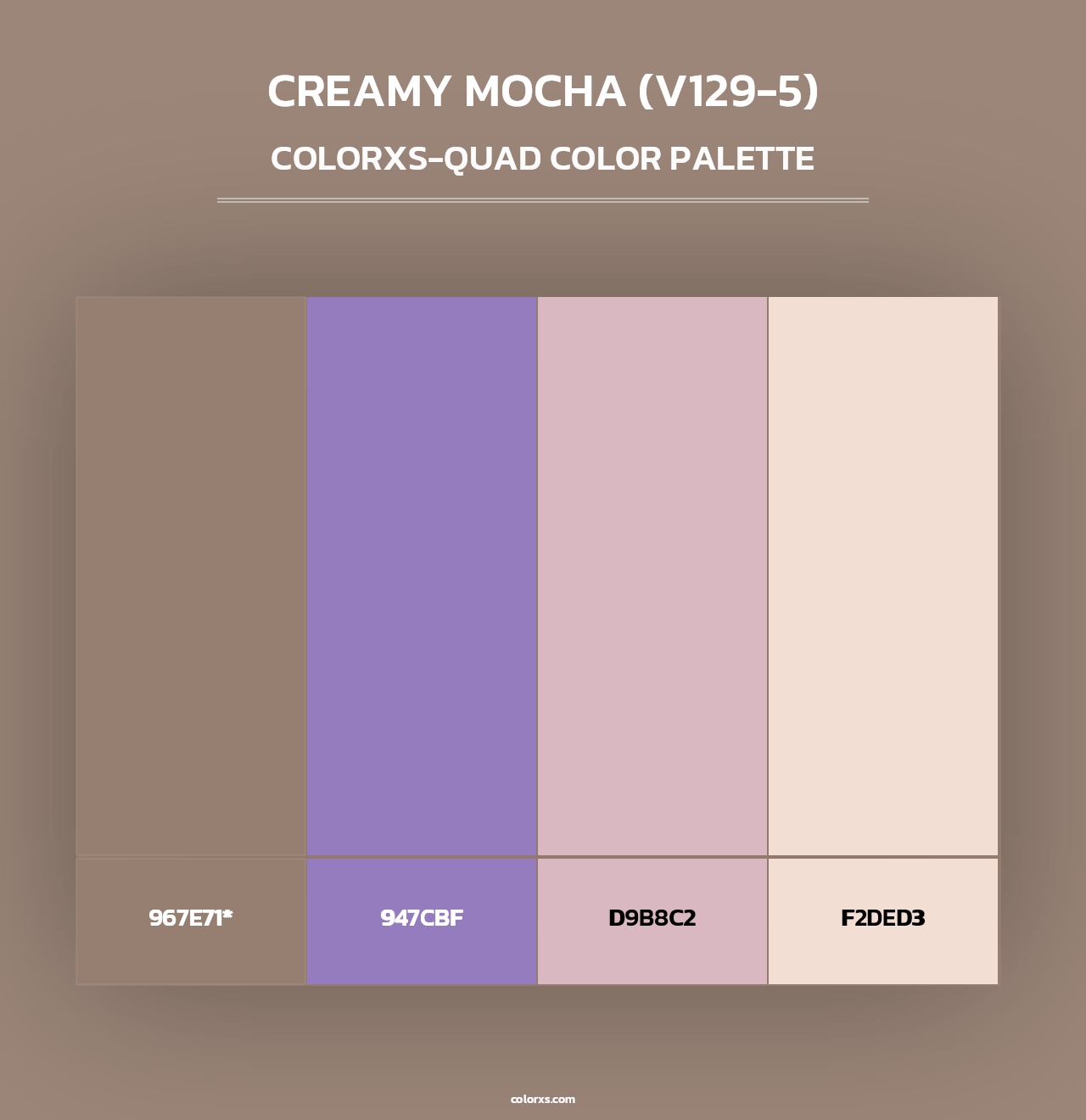 Creamy Mocha (V129-5) - Colorxs Quad Palette