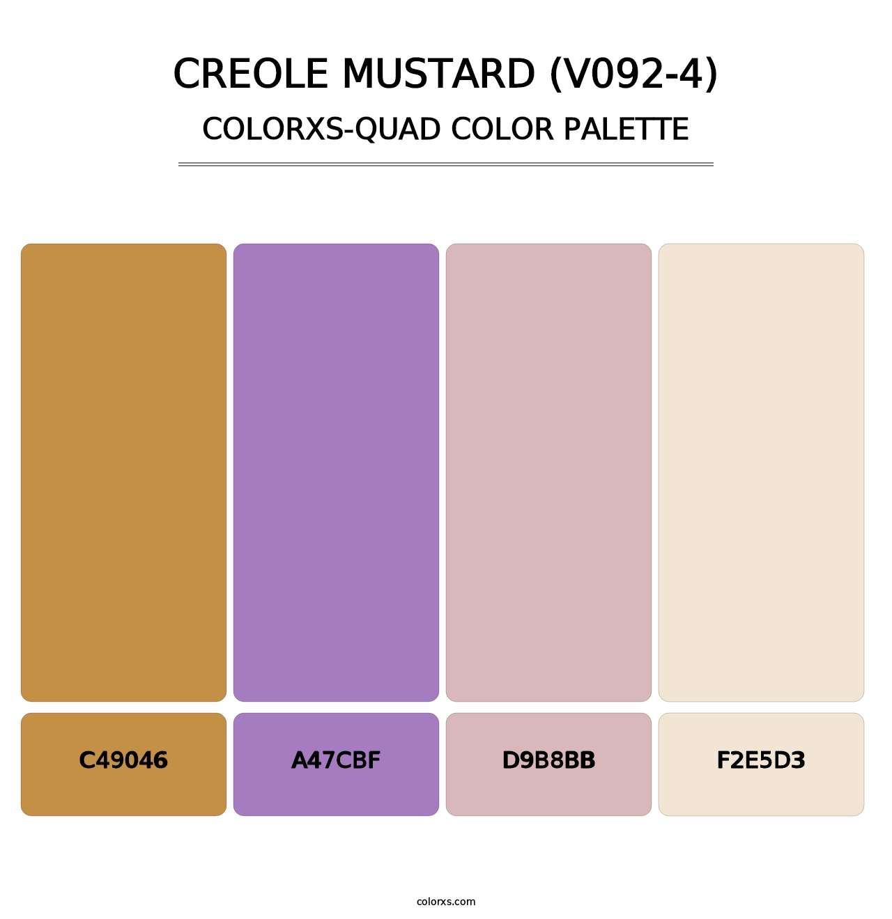 Creole Mustard (V092-4) - Colorxs Quad Palette