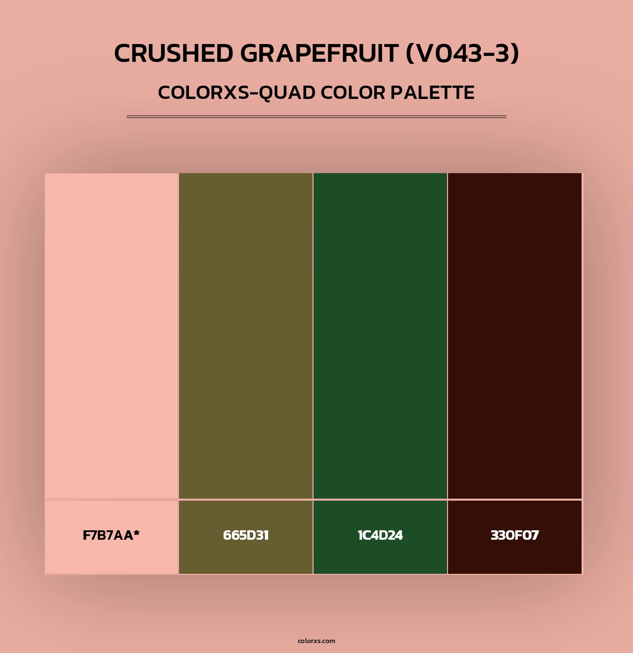 Crushed Grapefruit (V043-3) - Colorxs Quad Palette