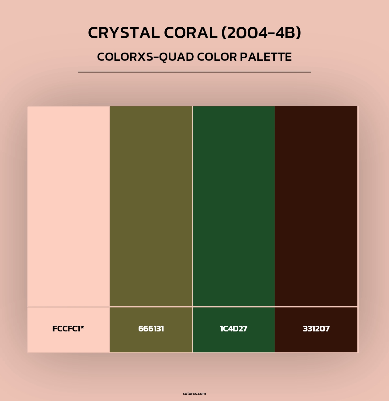 Crystal Coral (2004-4B) - Colorxs Quad Palette