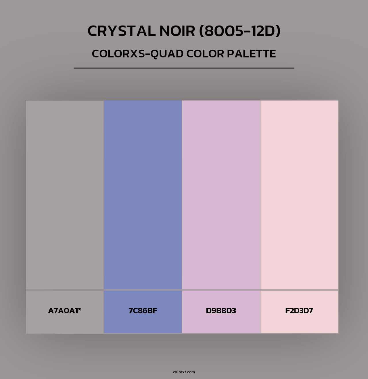 Crystal Noir (8005-12D) - Colorxs Quad Palette