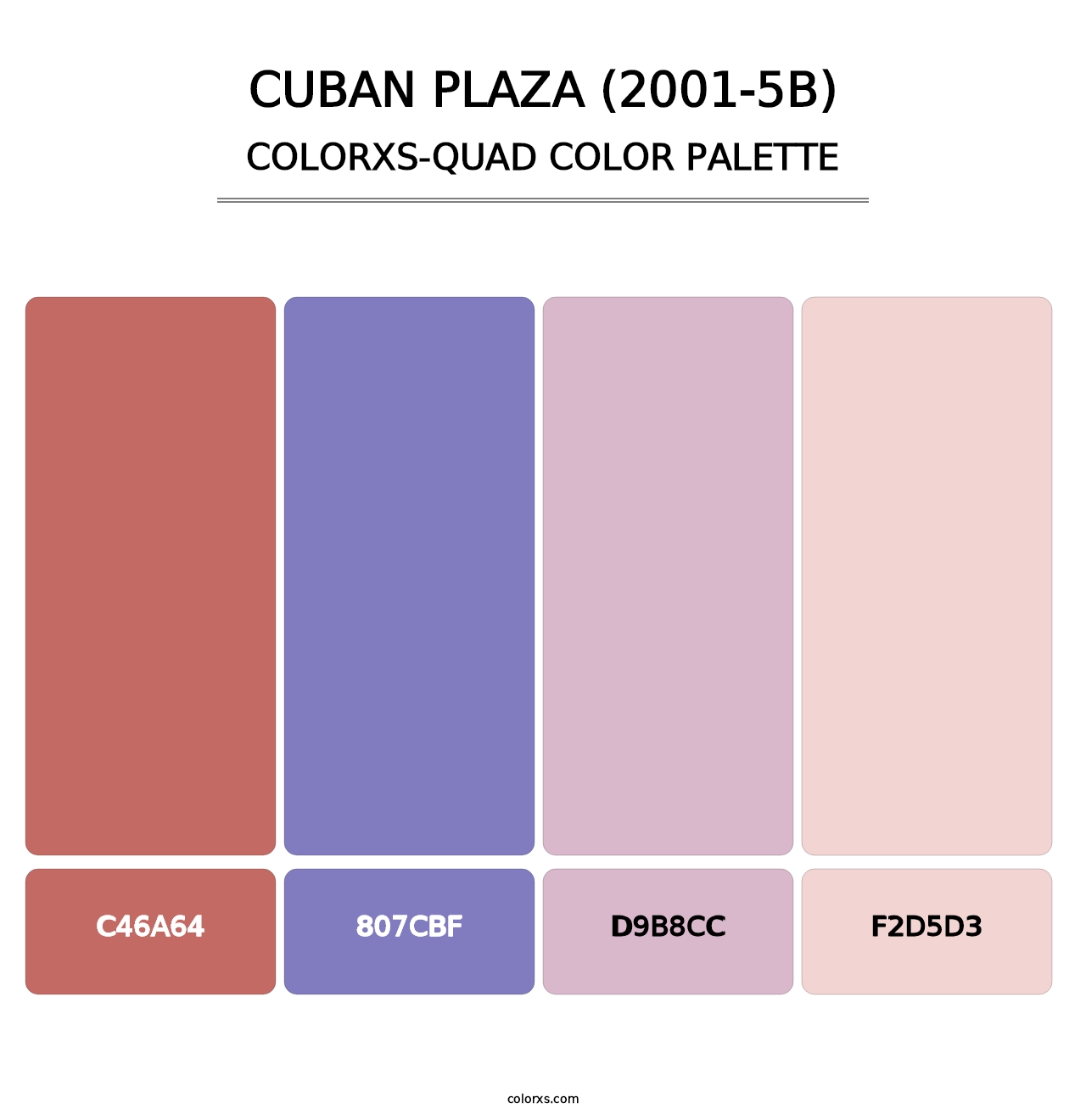 Cuban Plaza (2001-5B) - Colorxs Quad Palette