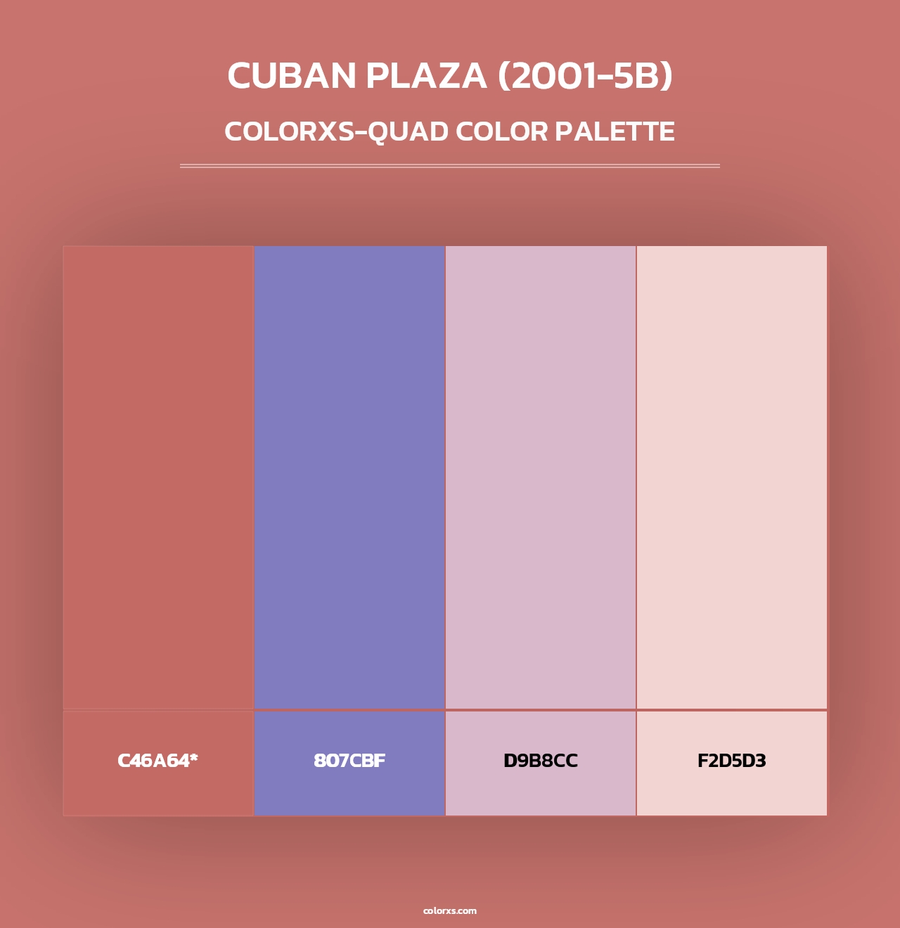 Cuban Plaza (2001-5B) - Colorxs Quad Palette