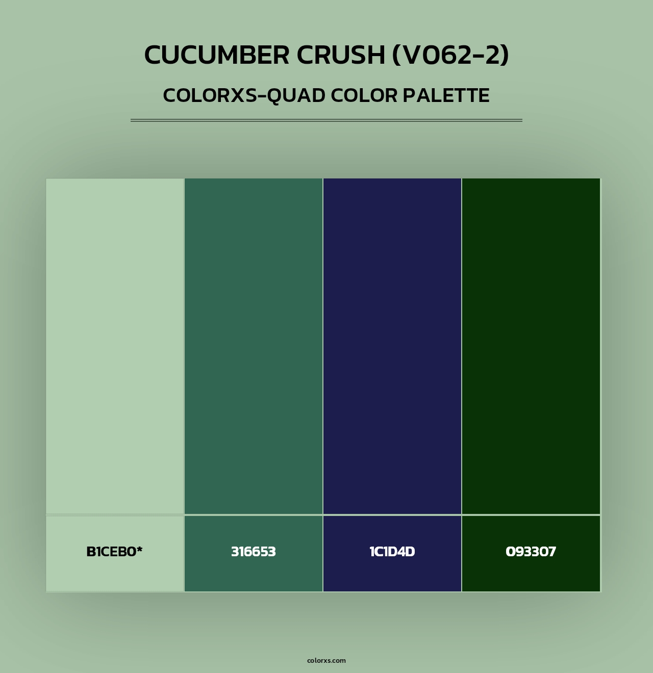 Cucumber Crush (V062-2) - Colorxs Quad Palette