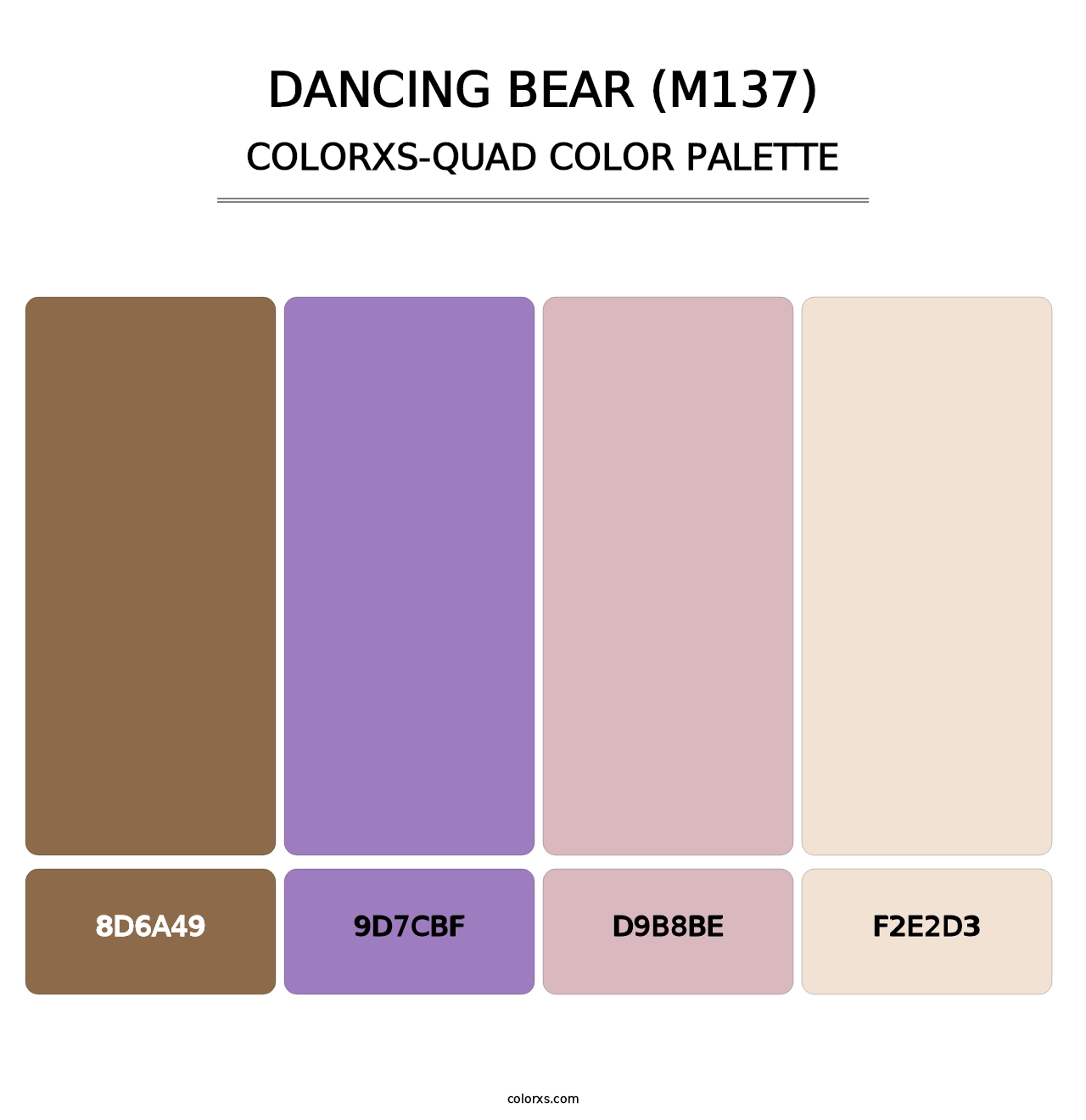 Dancing Bear (M137) - Colorxs Quad Palette
