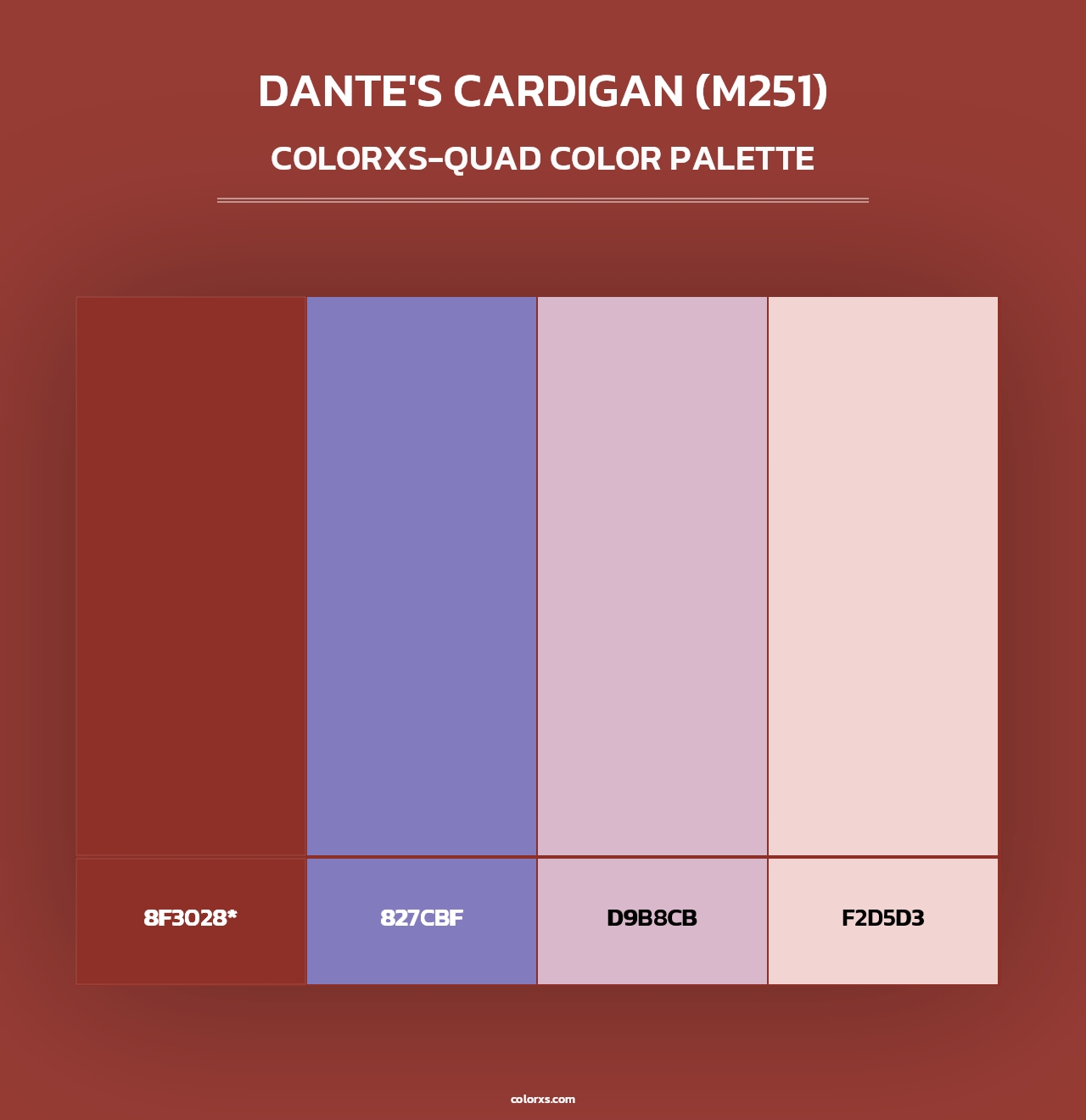 Dante's Cardigan (M251) - Colorxs Quad Palette