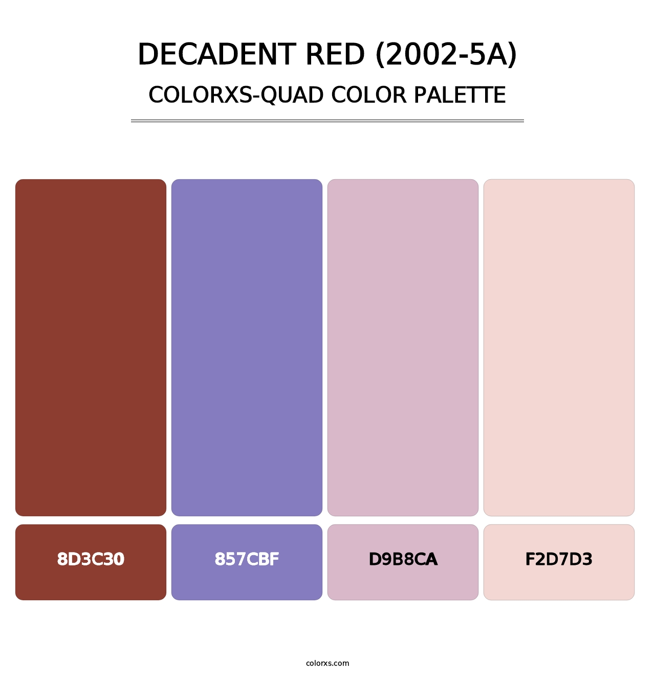 Decadent Red (2002-5A) - Colorxs Quad Palette