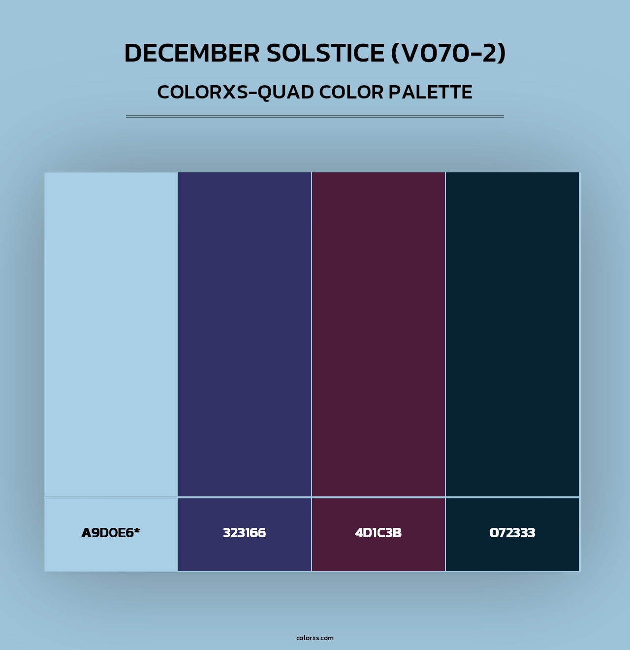 December Solstice (V070-2) - Colorxs Quad Palette