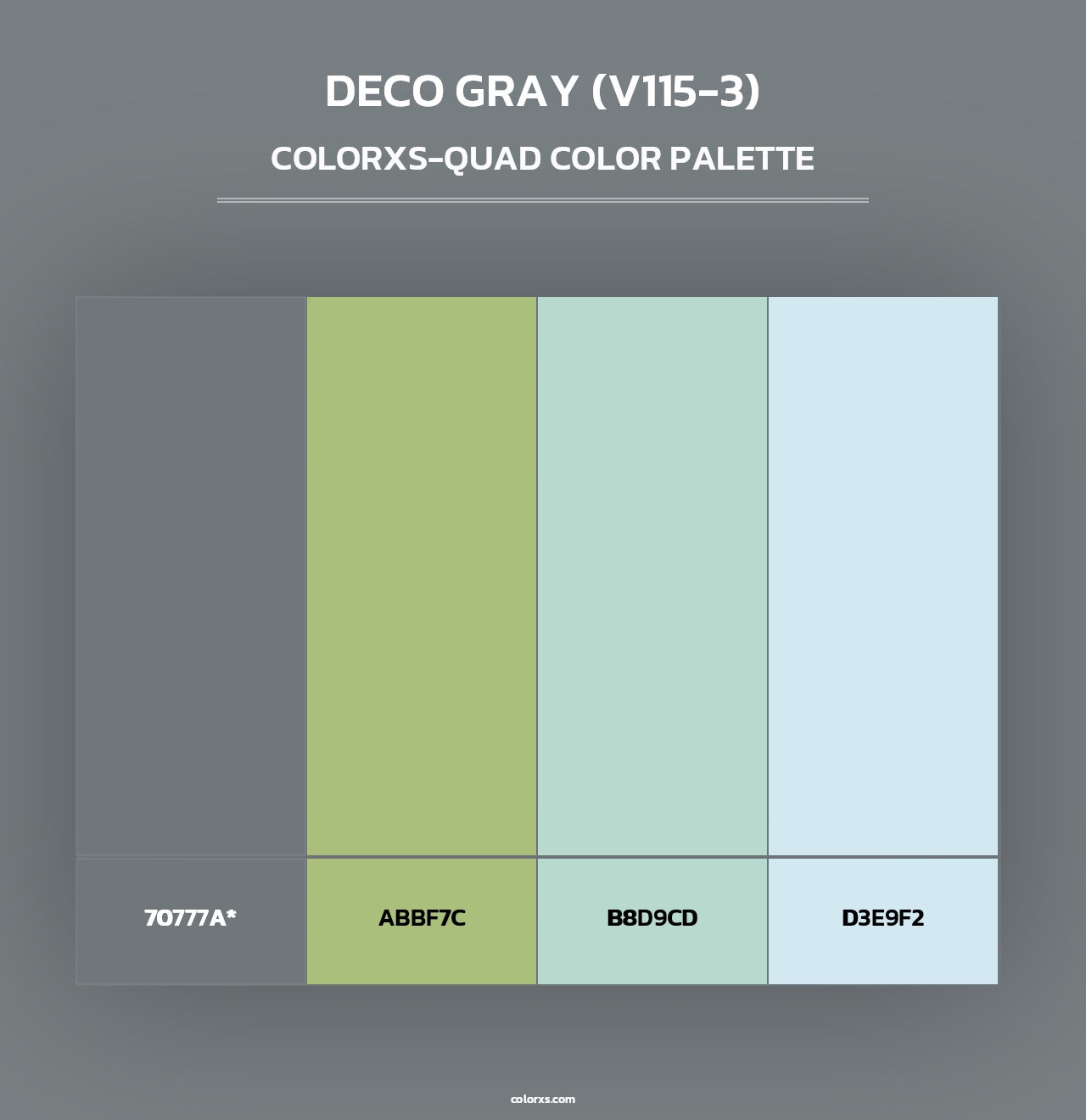 Deco Gray (V115-3) - Colorxs Quad Palette