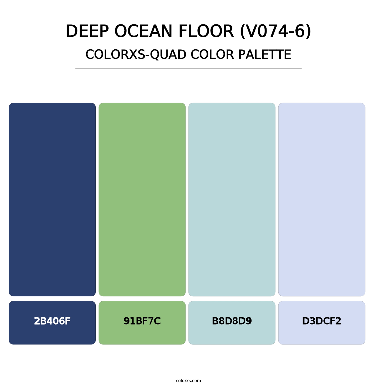 Deep Ocean Floor (V074-6) - Colorxs Quad Palette