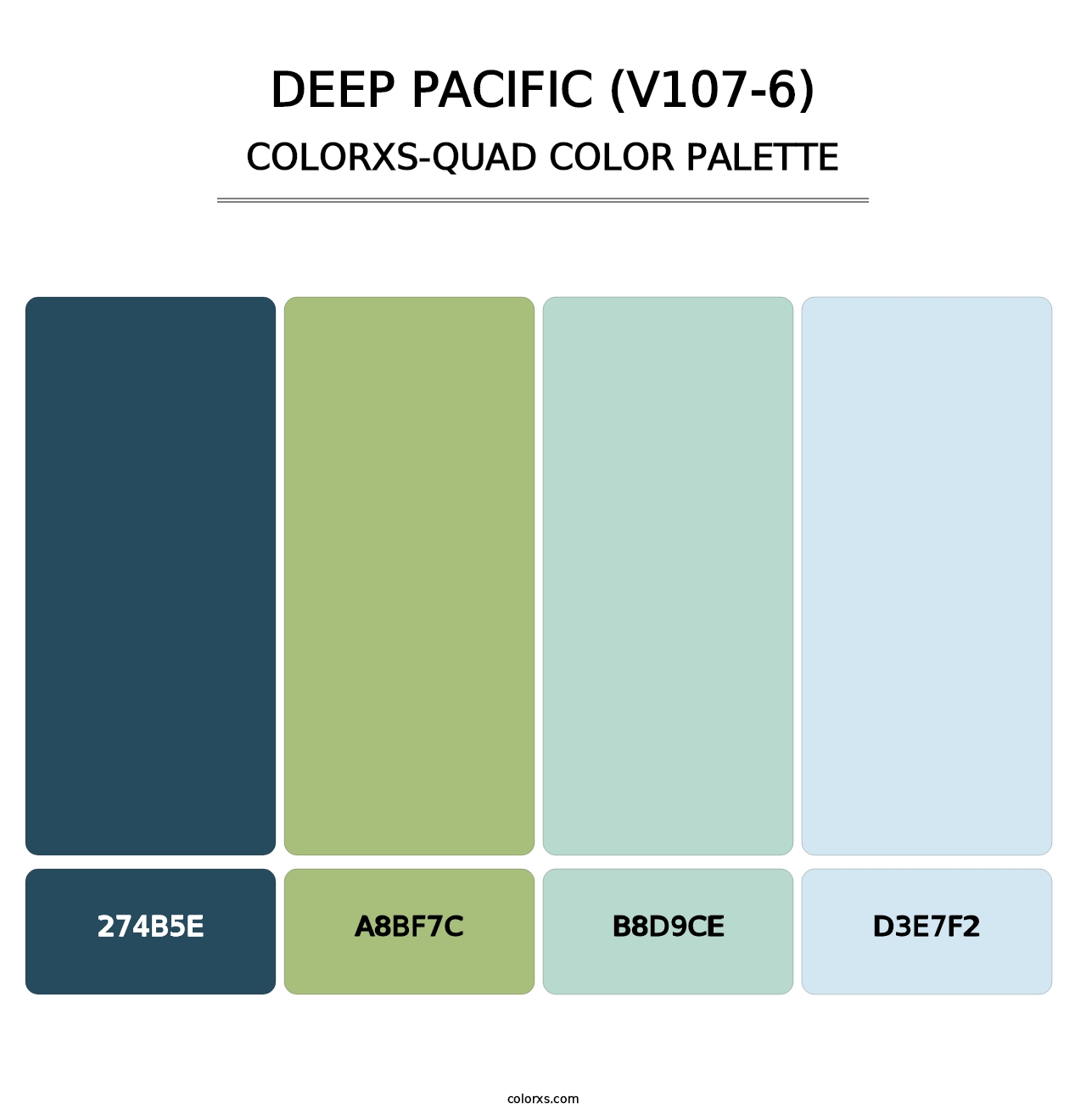 Deep Pacific (V107-6) - Colorxs Quad Palette